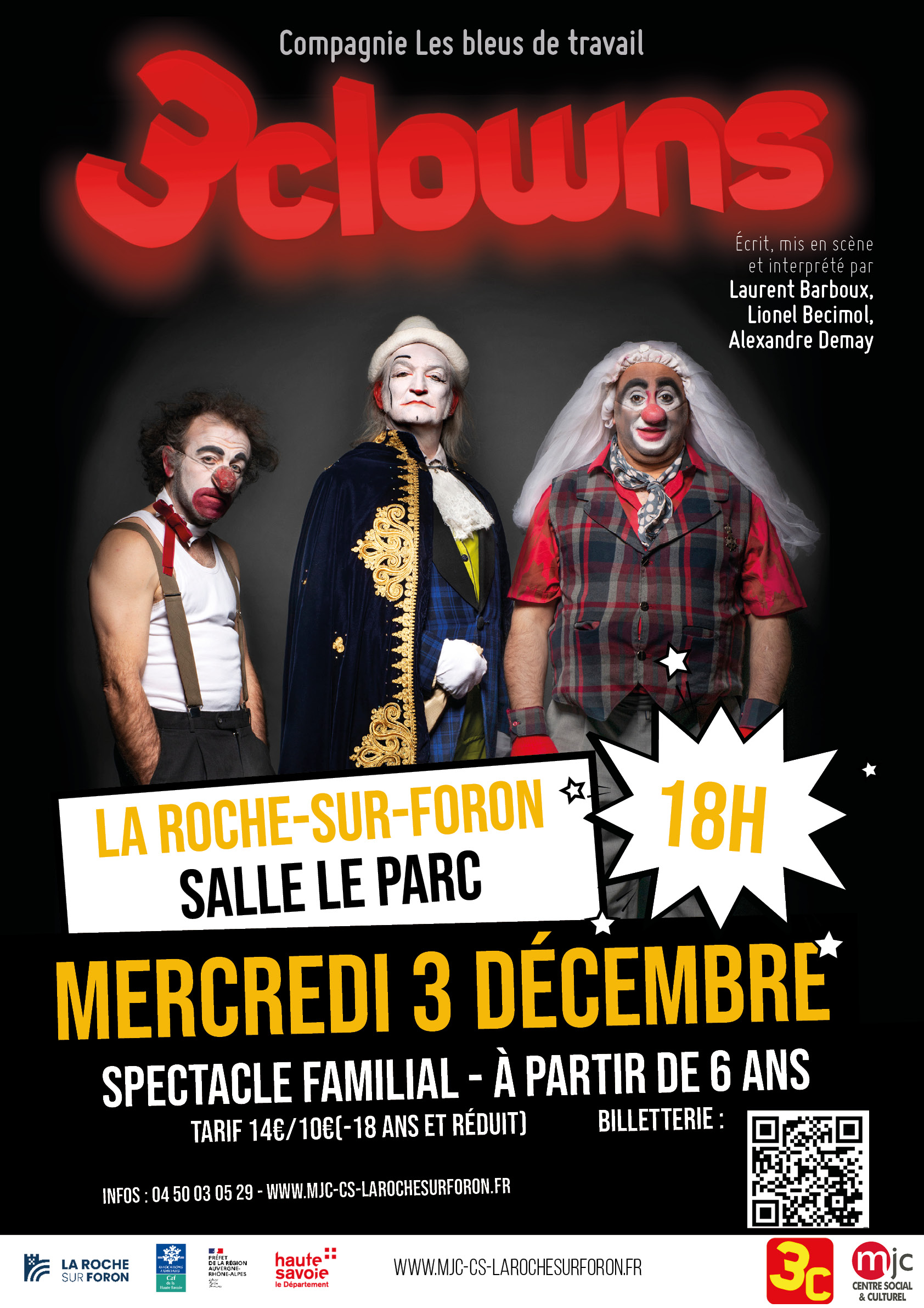 AFFICHE 3 clowns